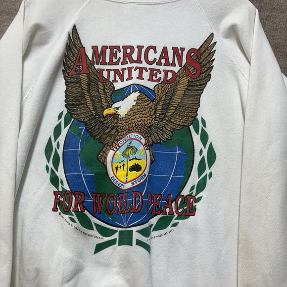 Vintage 1991 Operation Desert Storm Sweatshirt Crewneck Mens Size XL Gulf War - Picture 5 of 9